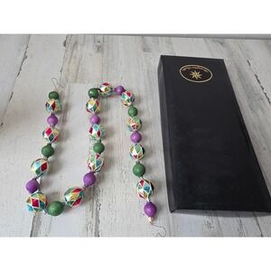 Vintage radko‎ carnivale harlequin Garland Mardi gras glass ornament Xmas tree